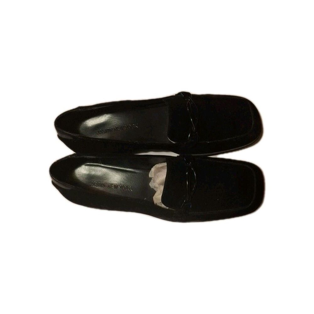 Jasmin New York Elizabeth Velvet Enzo Loafers Size 7.5  Stock#11881 (Black)